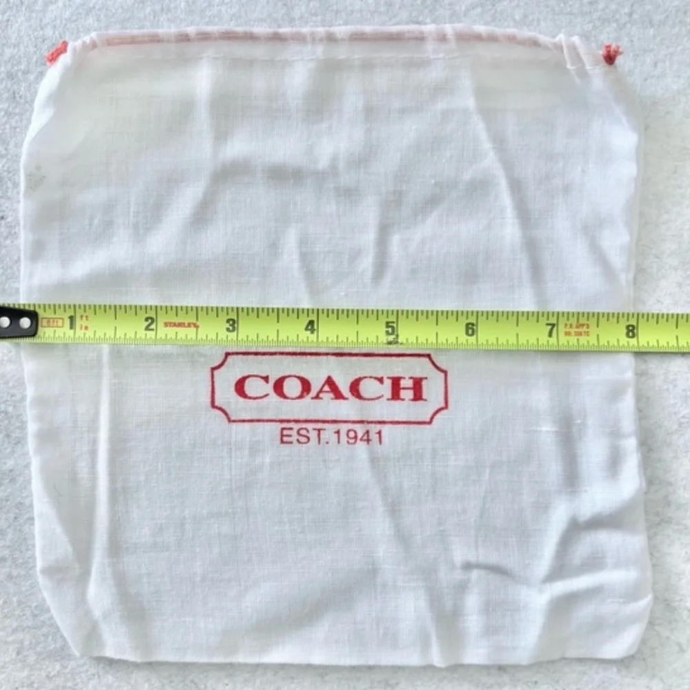 Coach Small White Drawstring Dust Bag NWOT - Picture 2 of 3